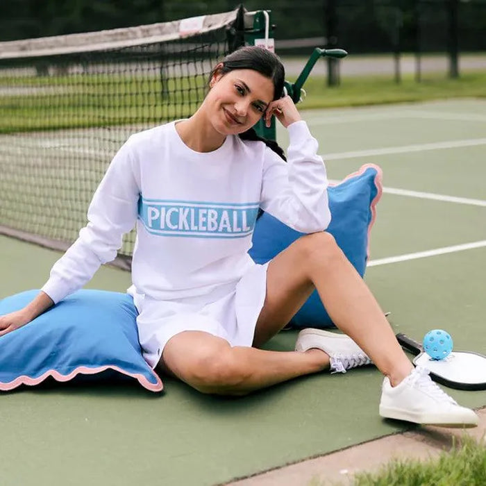 New Ame & Lulu White Pickleball Golf Sweater Size S MSP$132