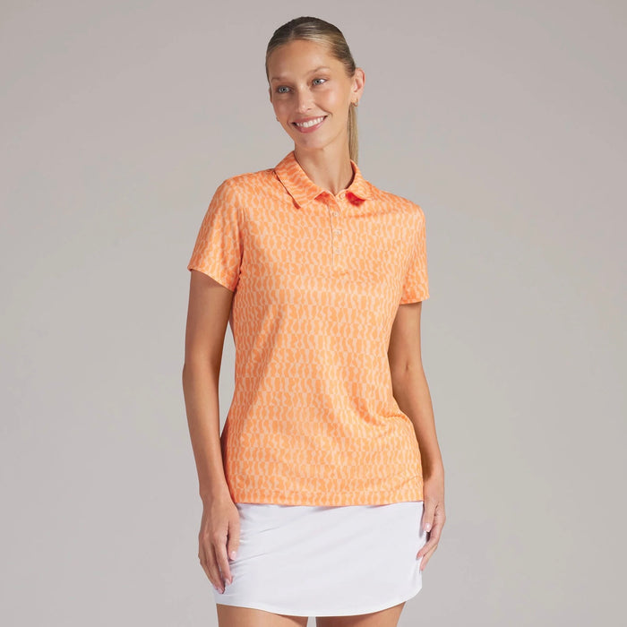 New Puma Women's Cloudspun Wavey Short Sleeve Golf Polo MSP$65