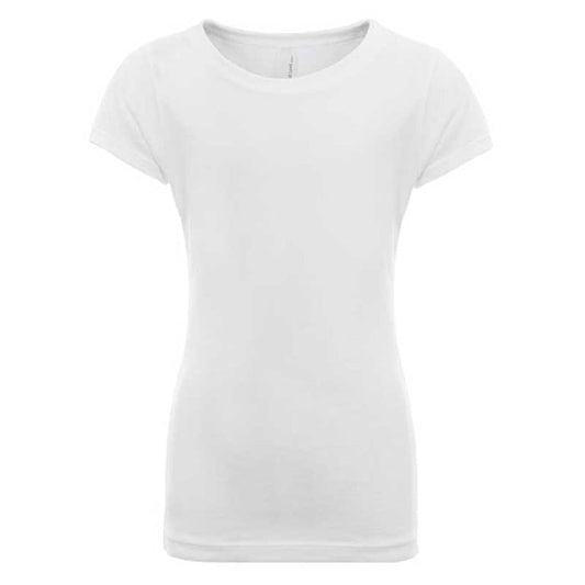 Next Level Girls white Princess Tee Shirt