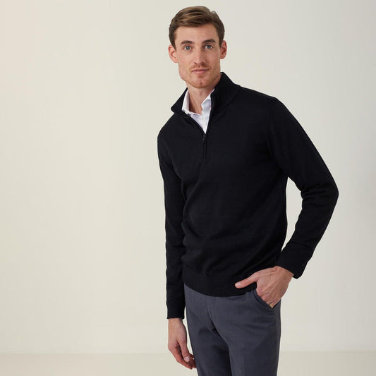 NNT Long Sleeve Zip Neck Jumper