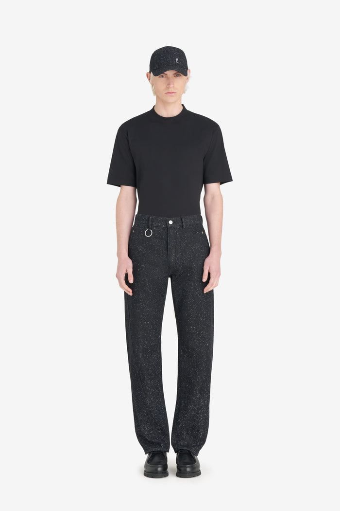 TWIST SEAM JEANS DOTTED 42 / BLACK