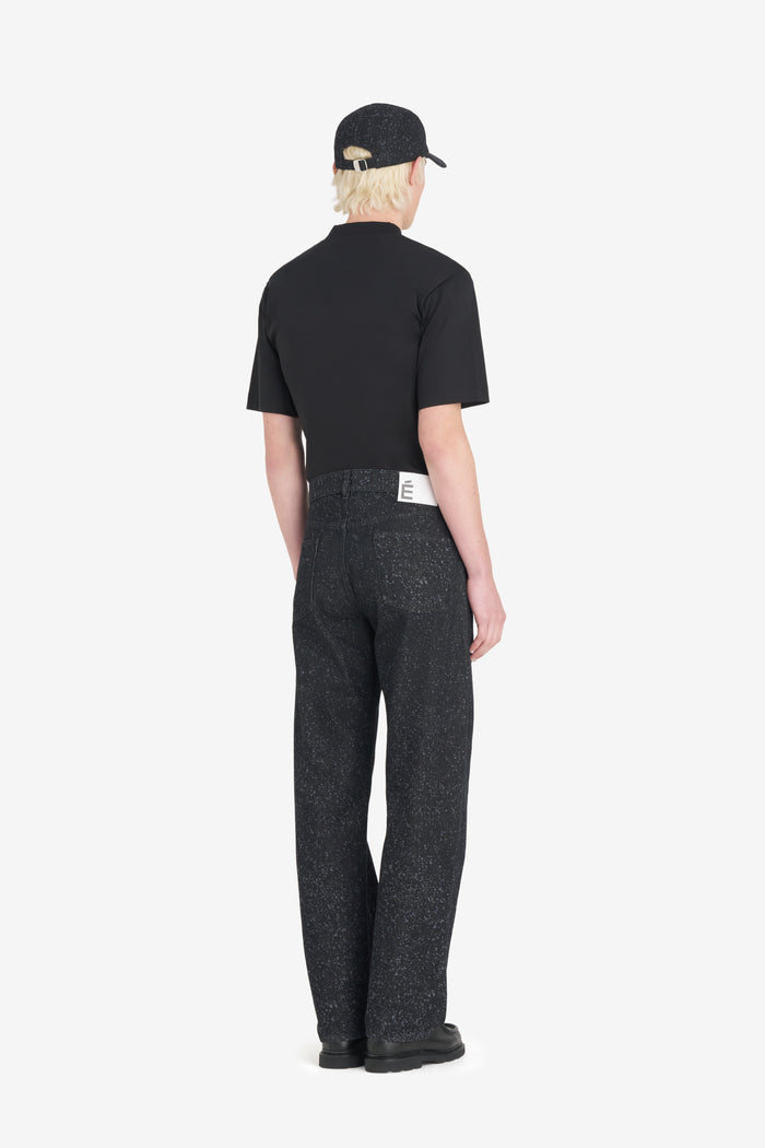 TWIST SEAM JEANS DOTTED 42 / BLACK