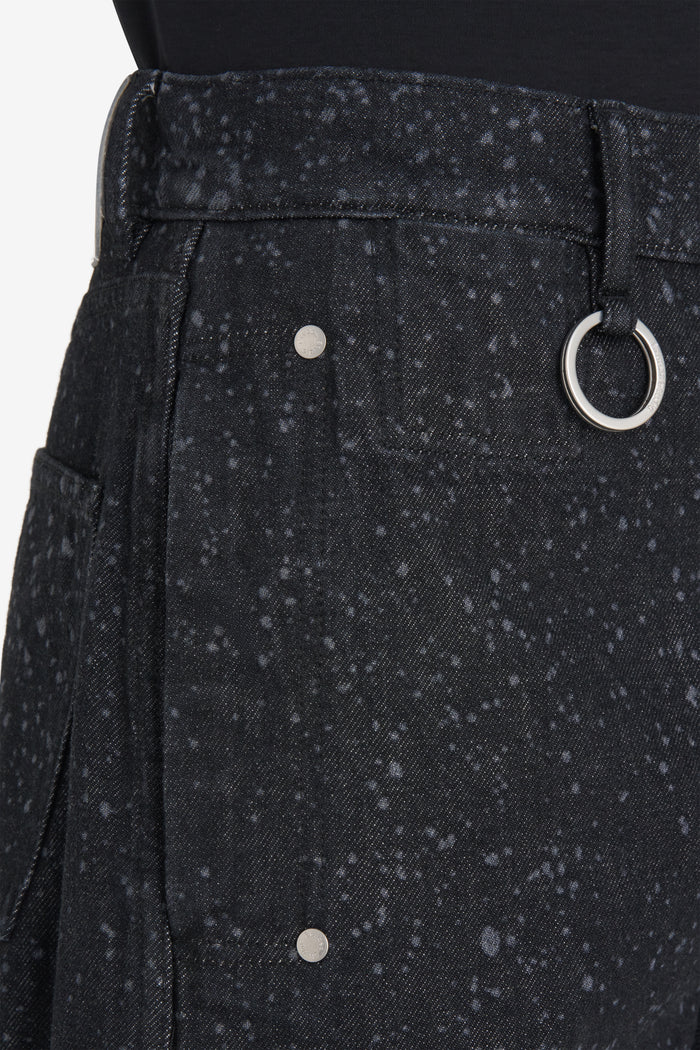 TWIST SEAM JEANS DOTTED 42 / BLACK