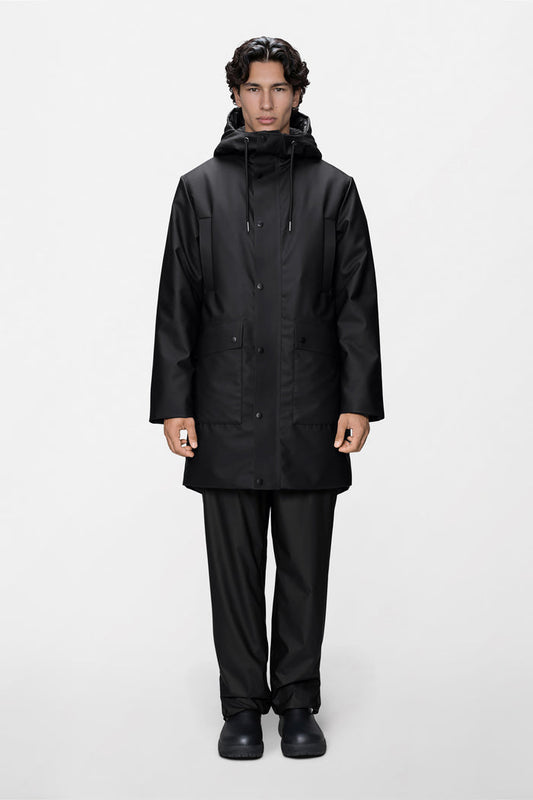 RAINS Nome Long Parka Black Jacket
