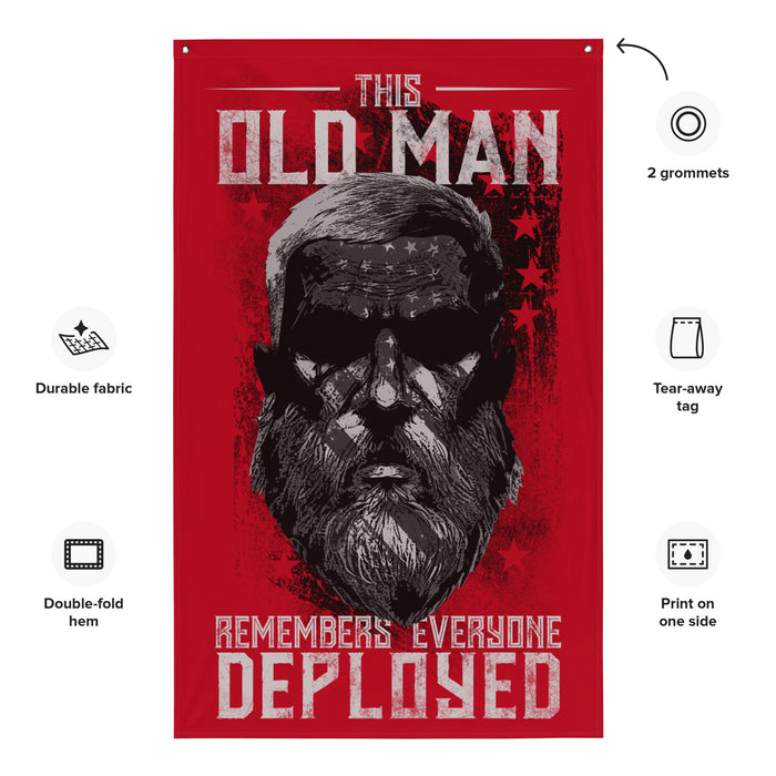 Old Man R.E.D. Wall Flag