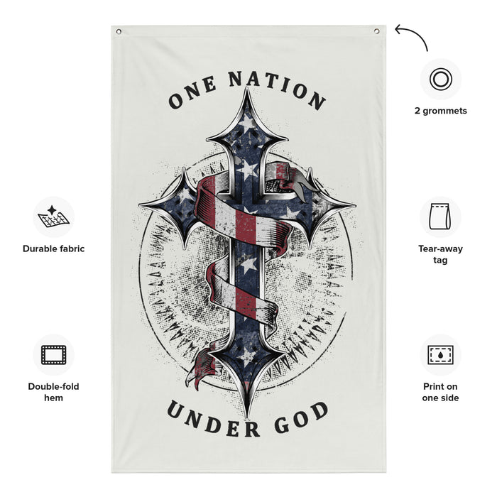 One Nation Under God: Light Wall Flag