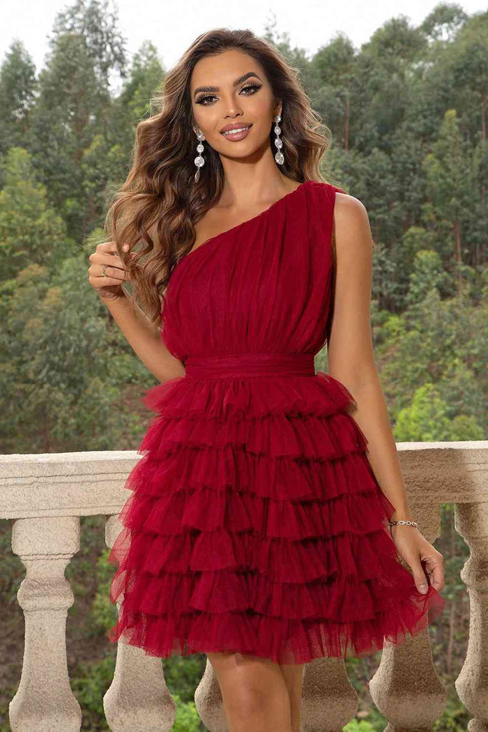 One-Shoulder Sleeveless Dress - Madikfashions.com