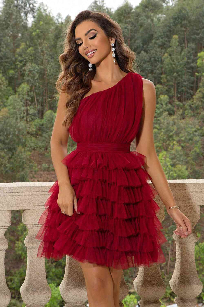 One-Shoulder Sleeveless Dress - Madikfashions.com