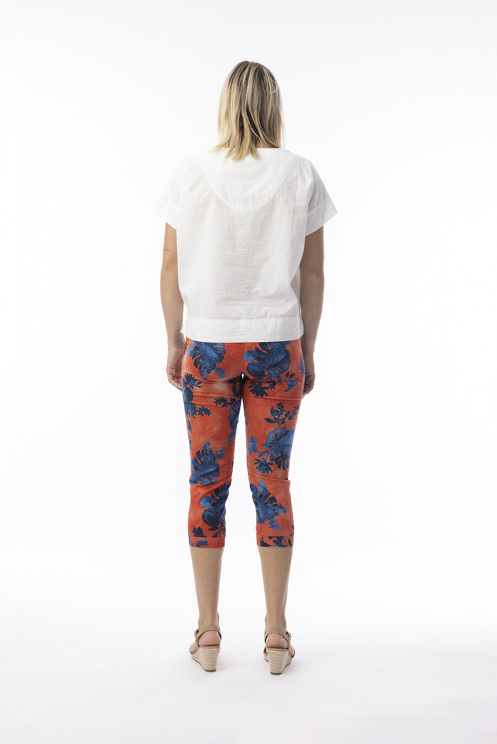 Orientique Arashi Print Stretch Cotton Pants