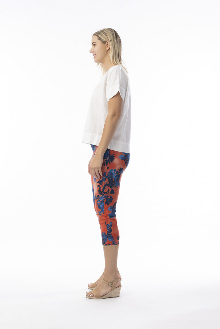 Orientique Arashi Print Stretch Cotton Pants