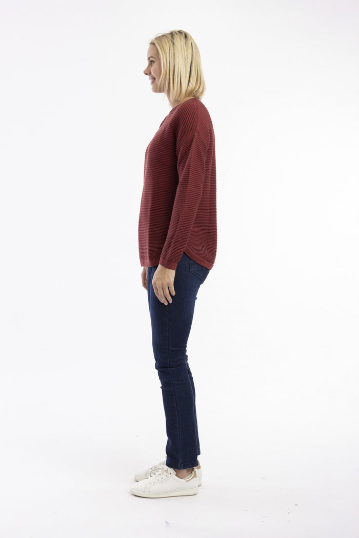 Orientique Organic Cotton Rib Knit Jumper (Many Colours)