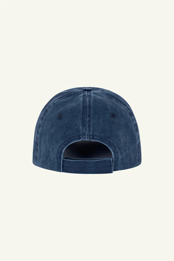 Contrast Outer Space organic cotton hat, embroidered navy blue unisex cap