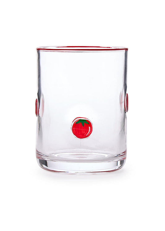 Painted Tomatoes Glass