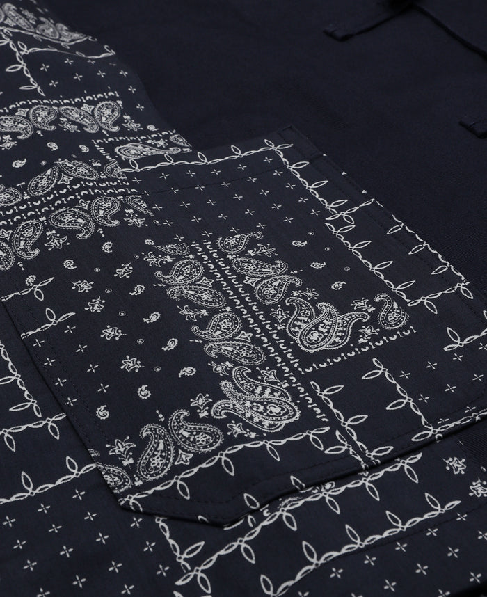 Paisley Chinese Shirt (Navy)