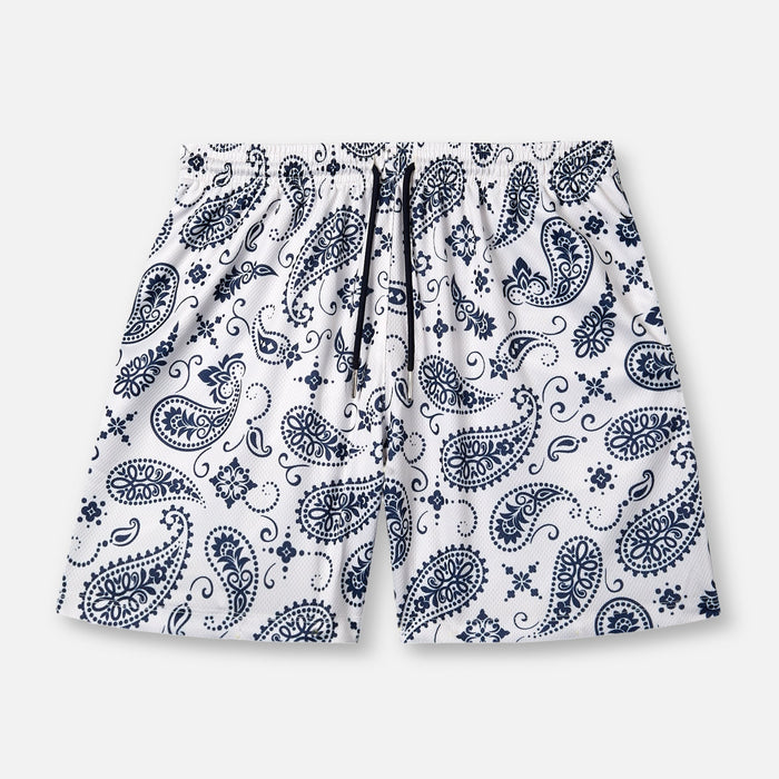 PAISLEY PARADISE- IVORY SHORTS