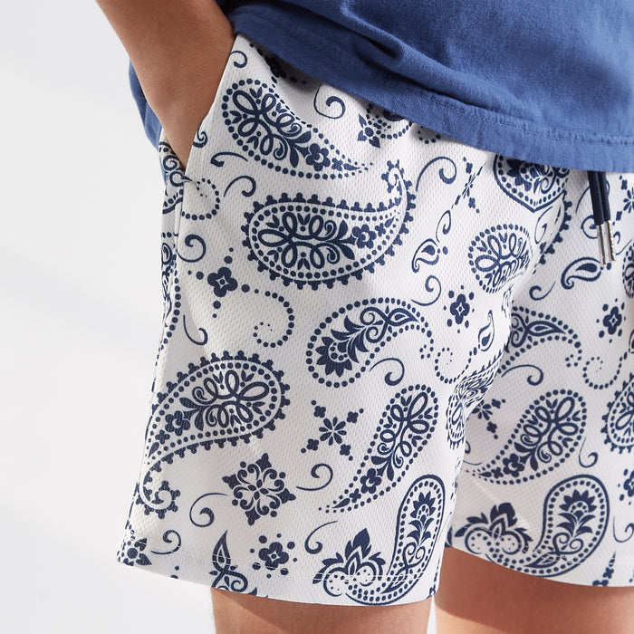 PAISLEY PARADISE- IVORY SHORTS