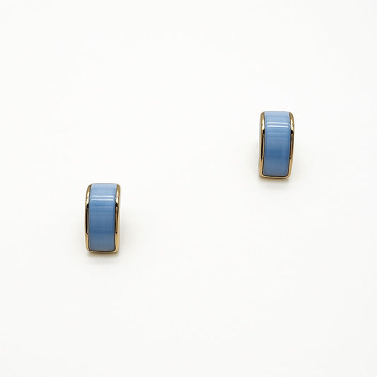 gold and blue stud earrings