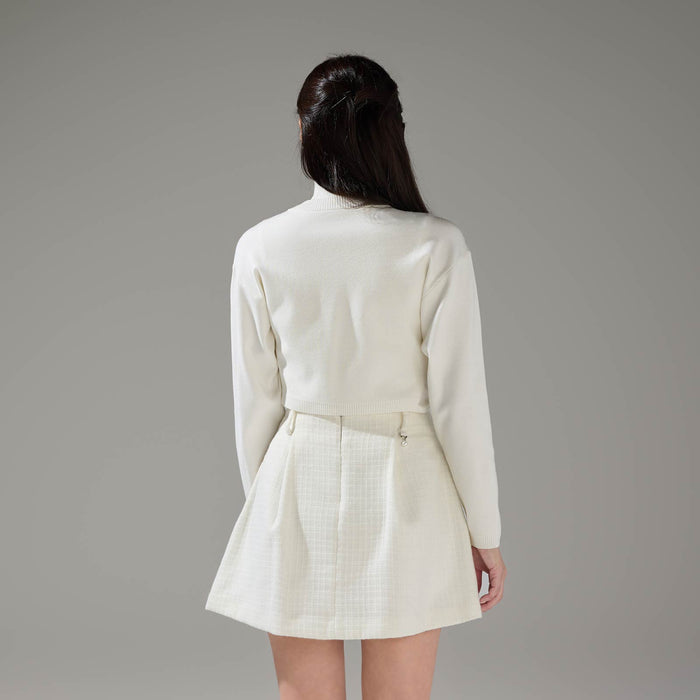 Pearl Logo Bolero Cardigan (Ivory)