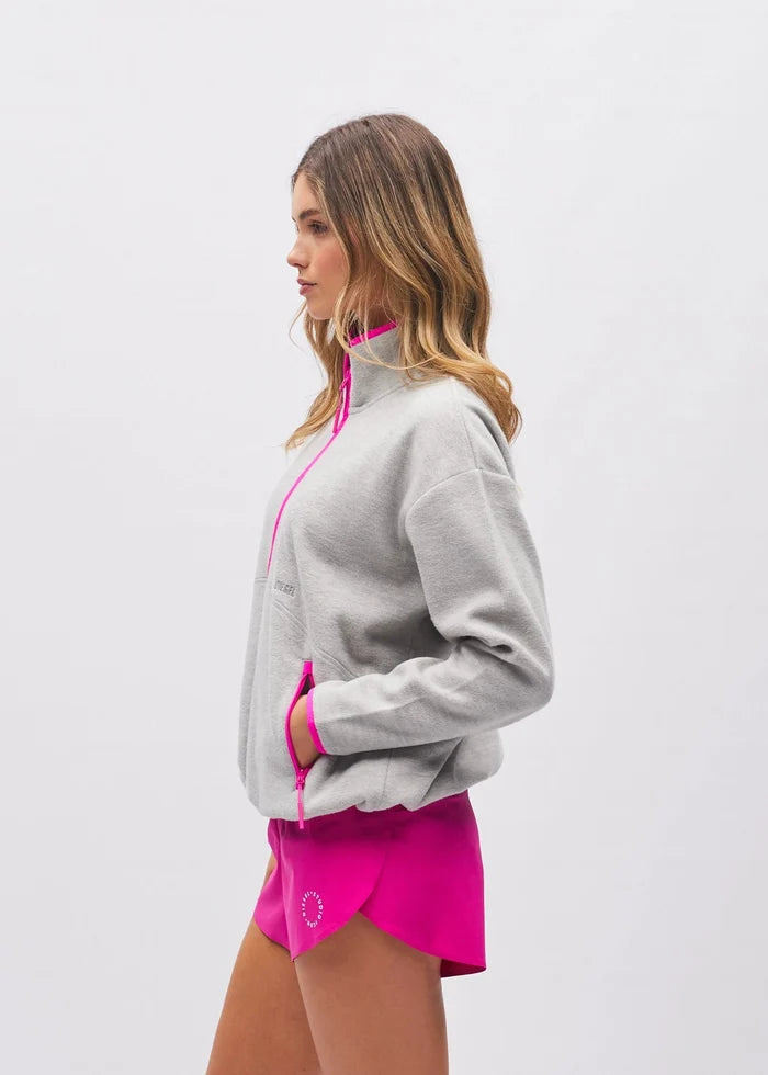 Pennie Half Zip Grey Marl