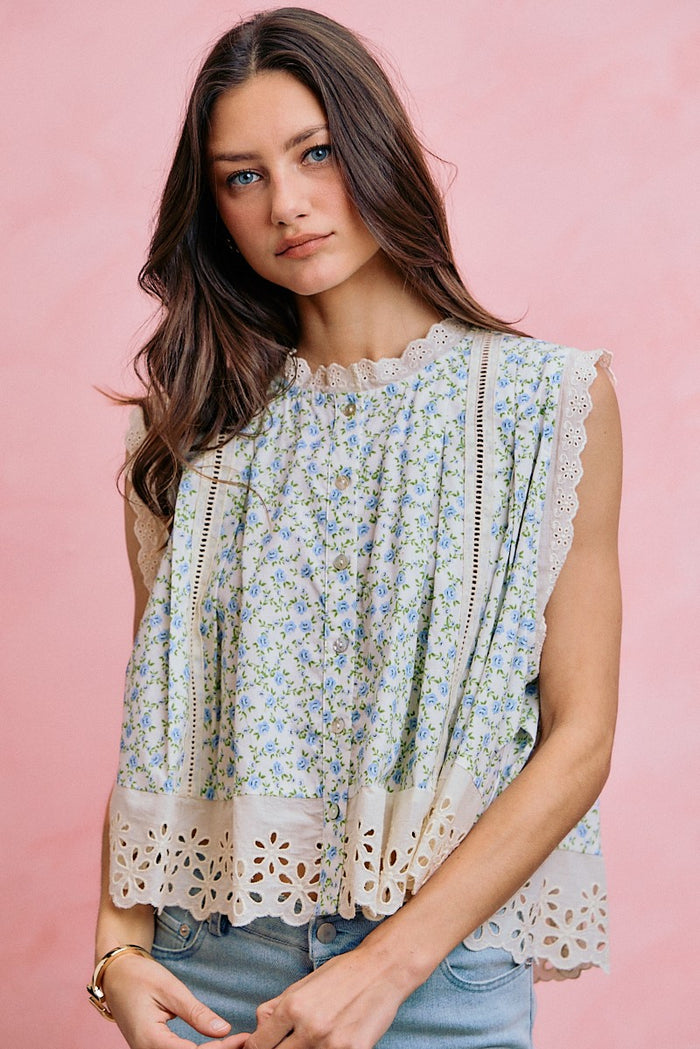 Perfect Pairing Floral Button Top-Cute-Trendy-Shop-Womens-Boutique-Clothing-Store