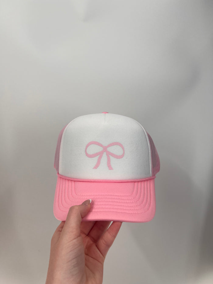 Pink Bow Trucker Hat