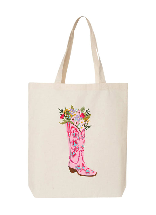 Pink Sothern Boot Tote Bag