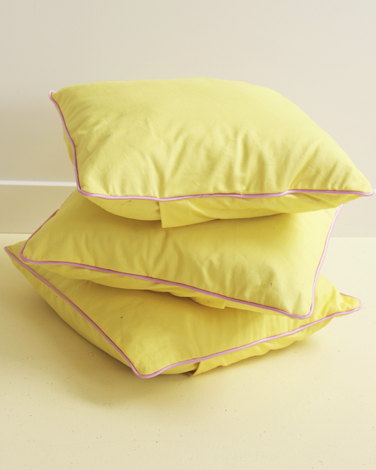 PIPE DREAM RECYCLED CUSHION SUNSHINE PINK