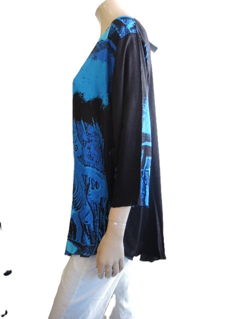 Plusss Crinkle Rayon V Neck Top