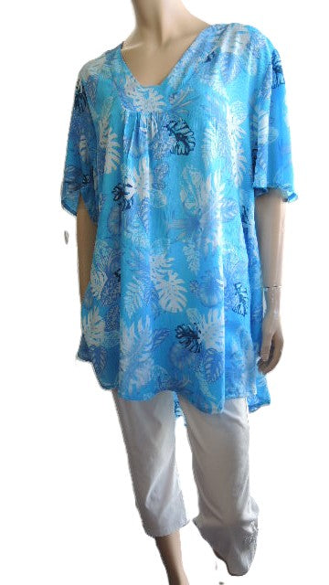 Plusss loose Crinkle Rayon Top