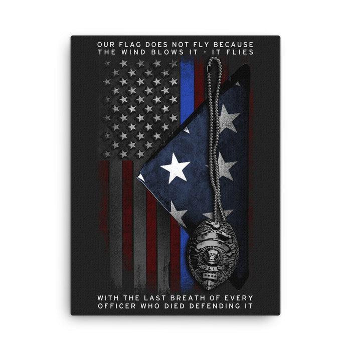 Police Officer's Last Breath Canvas