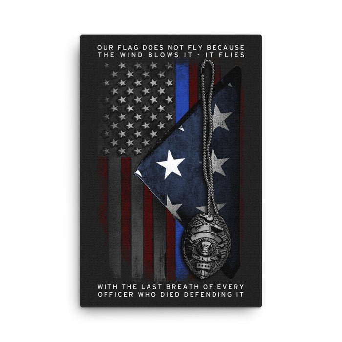 Police Officer's Last Breath Canvas