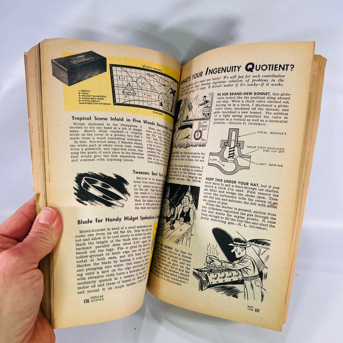 Popular Science Monthly May 1946 Volume 148 Number 5 Cover Art by Ray Pioch Aviation Auto Inventions Shop Craft Vintage Articles Advertising
