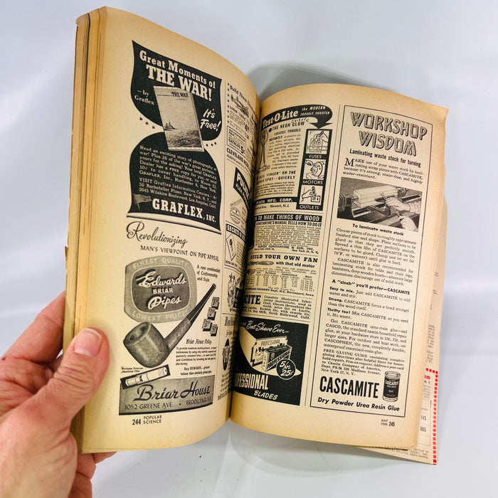 Popular Science Monthly May 1946 Volume 148 Number 5 Cover Art by Ray Pioch Aviation Auto Inventions Shop Craft Vintage Articles Advertising