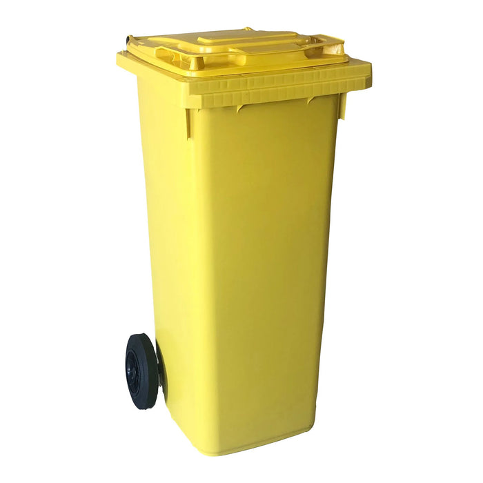 Prügikonteiner 140L prügikast kollane