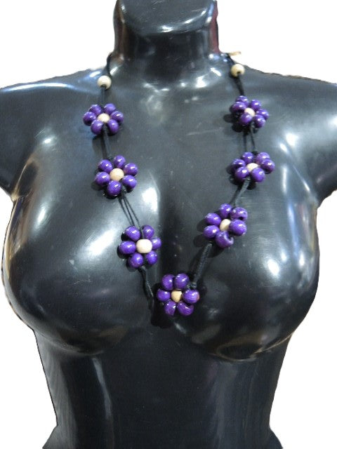 Purple Daisy Necklace