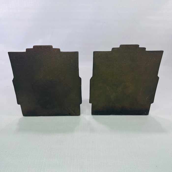 Rare Ontario Agricultural College Presentation Piece Souvenir Building Bookends Bronze over Metal