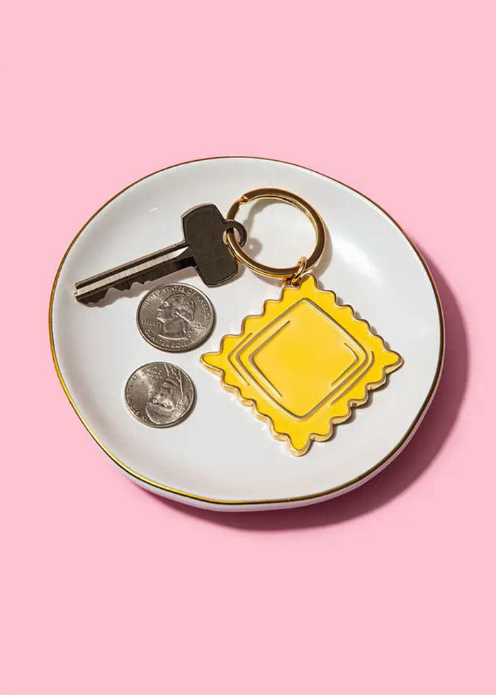 Ravioli Pasta Enamel Keychain