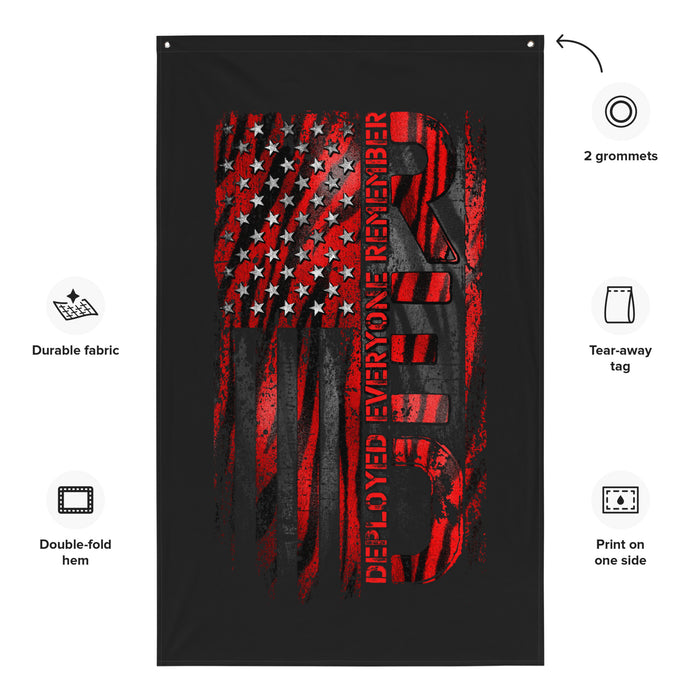 R.E.D. Tiger American Flag Wall Flag