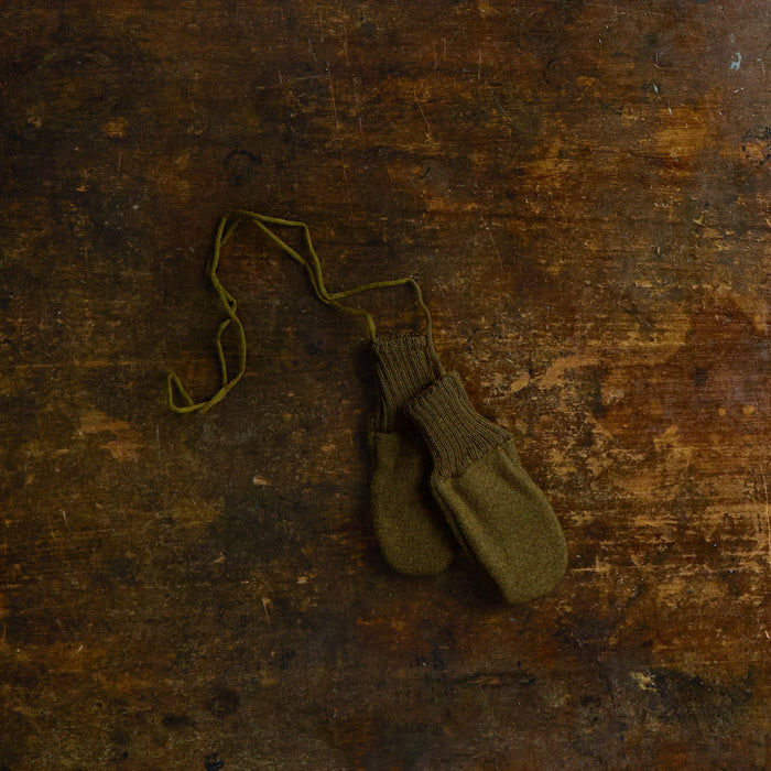 Reed Baby & Kids Mittens - Boiled Merino Wool -  Seaweed