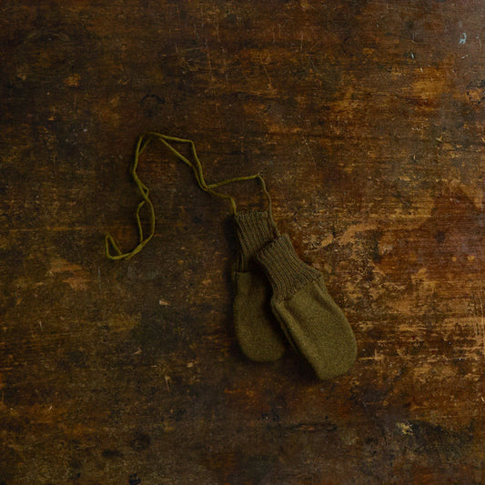 Reed Baby & Kids Mittens - Boiled Merino Wool -  Seaweed