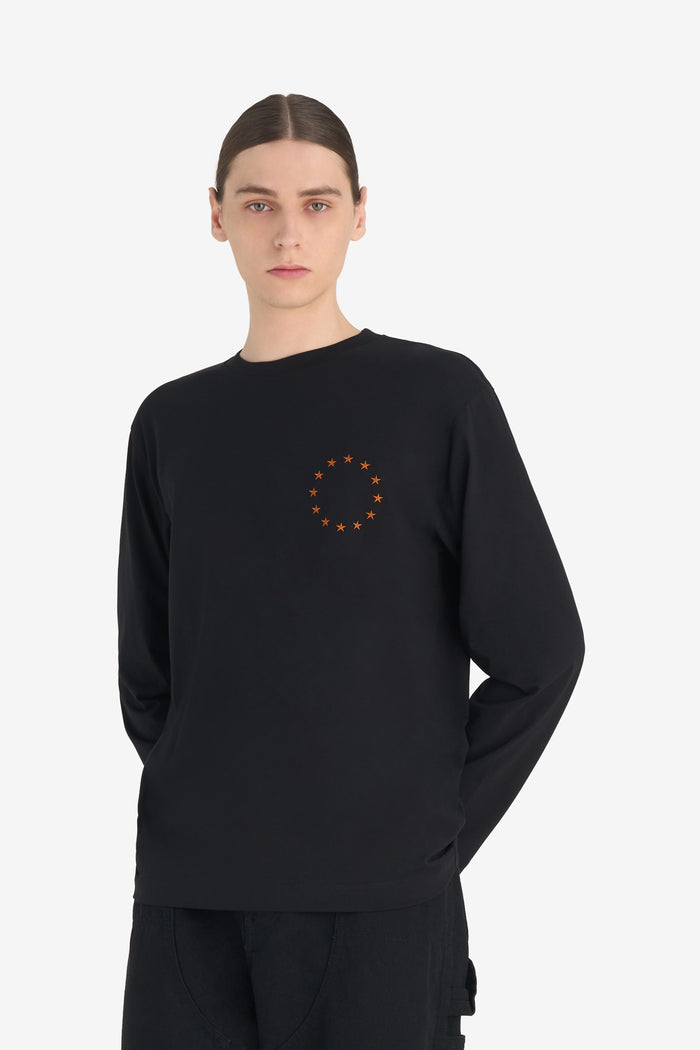 REGULAR T-SHIRT LONG SHIRT EUROPA XXS / BLACK