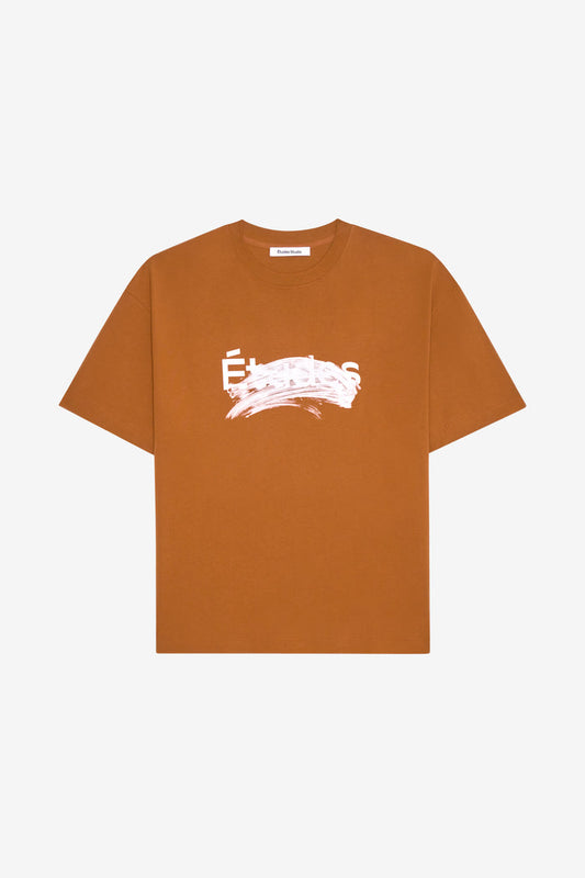 RELAX T-SHIRT SMUDGED LOGO XXS / CAMEL