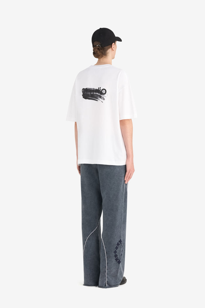 RELAX T-SHIRT SMUDGED LOGO XXS / WHITE