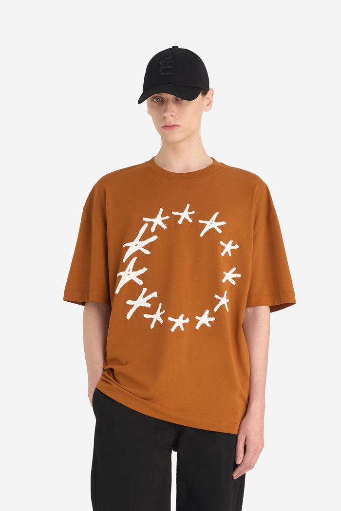 RELAX T-SHIRT STARS XXS / CAMEL