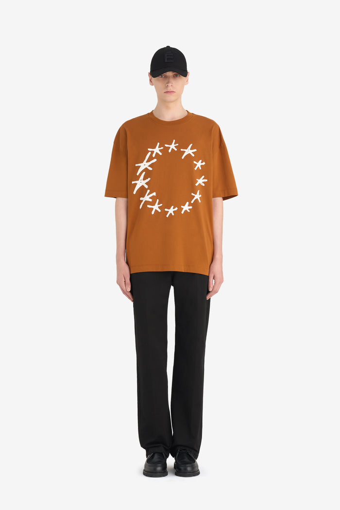RELAX T-SHIRT STARS XXS / CAMEL