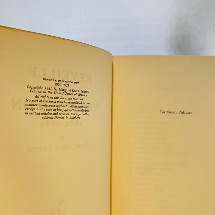 Reveille in Washington 1860-1865 Margaret Leech 1941 Harper & Brothers Publications