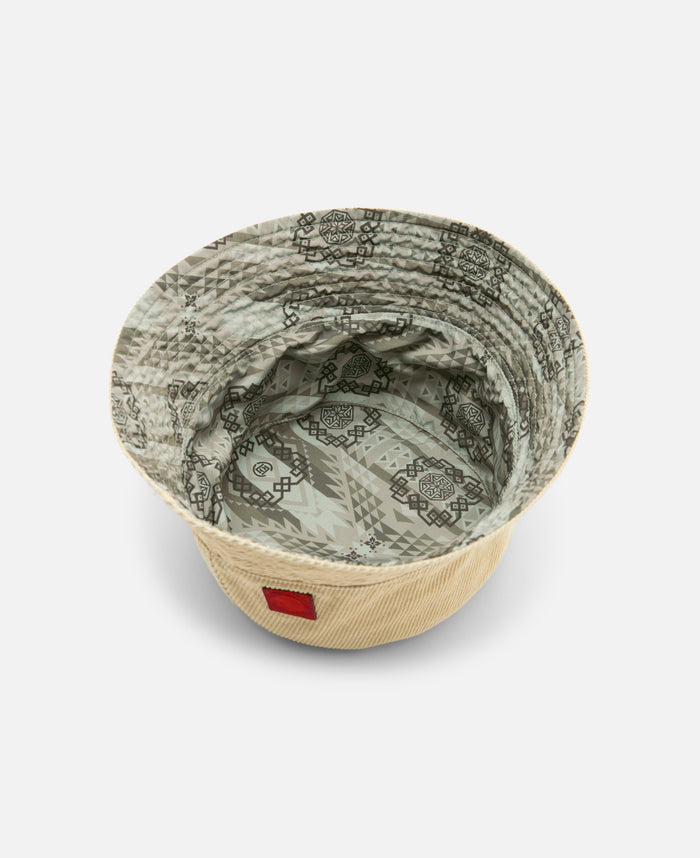 Reversible Corduroy Bucket Hat (Beige)