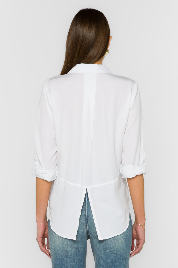 Riley Optic White Shirt - Tops - Velvet Heart Clothing
