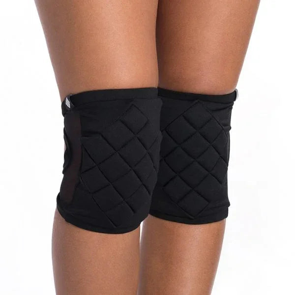 Rodilleras Poledancerka Black con bolsillo y grip para Pole Dance