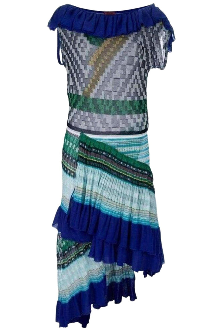 Missoni Roude Ruffled Crochet Knit Dress - Runway Catalog